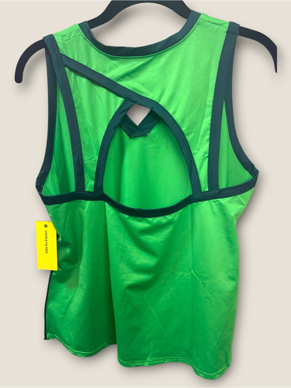 Eleven by Venus Williams Green Athletic Tank with Dark Trim Medium NWT